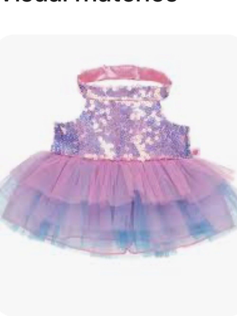 Bulid a bear fairy sequin dress .